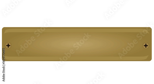 Brown metal plate. vector illustration	
