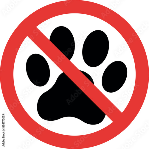 No pets allowed sign