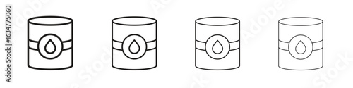 Water tank icons in black simple line elements.