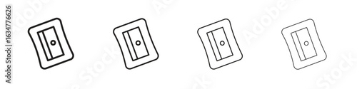 Sharpener icons in black simple line elements.