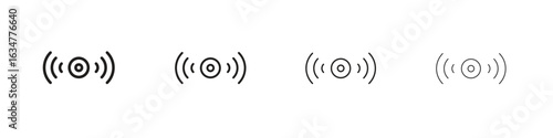Sensor icons in black simple line elements.