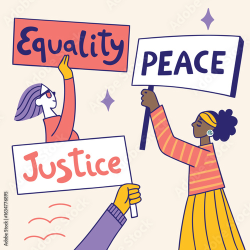 Social Justice Protest Vector

