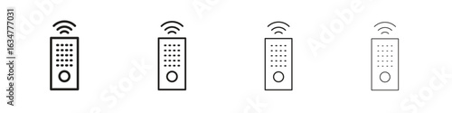 Remote icons in black simple line elements.