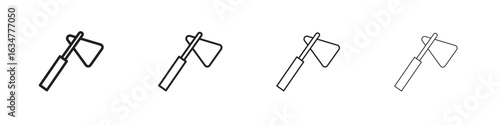 reflex hammer icons in black simple line elements.