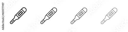 Pregnancy test icons in black simple line elements.