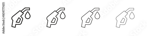 petrol icons in black simple line elements.