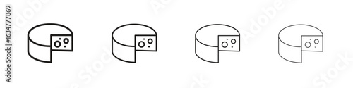 Parmesan icons in black simple line elements.