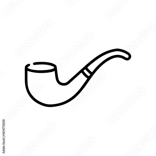 Pipe icon in minimalistic line art style representing various fixtures  