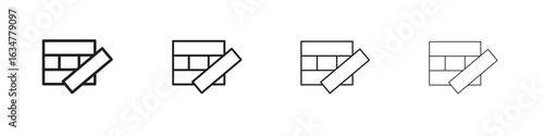 Jenga icons in black simple line elements.