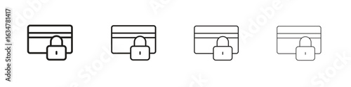 Credit limit icons in black simple line elements.