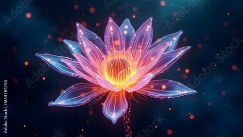 Quantum Data Bloom – AI-Powered Energy Flower in Cyber Universe

