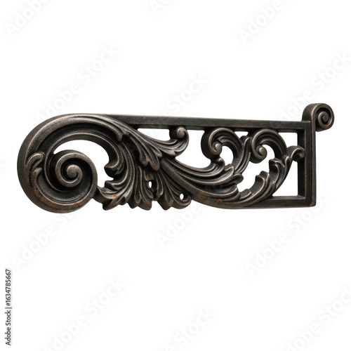 A cast iron mailbox post ornament