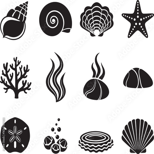 Marine & Shell Vector Icons