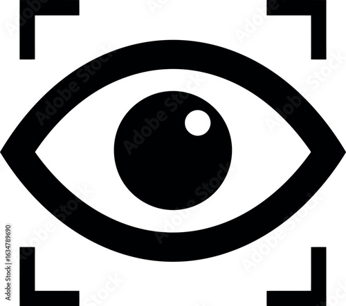 Biometric eye scan icon security vision technology
