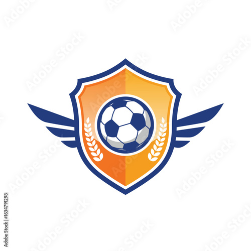 football abstract logo modern style