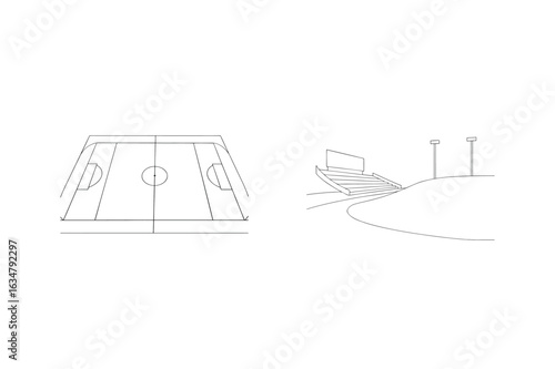 Stadium field and seating soccer football