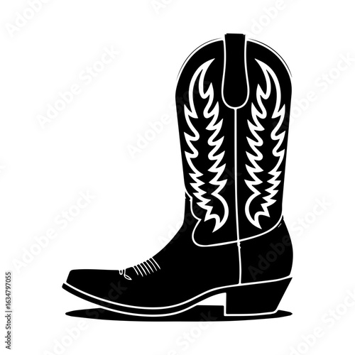 Vector illustration of Cowboy Boots western style isolated on white