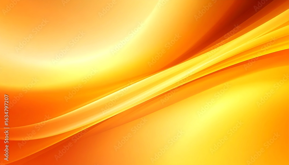 Obraz premium Abstract orange and yellow flowing curves