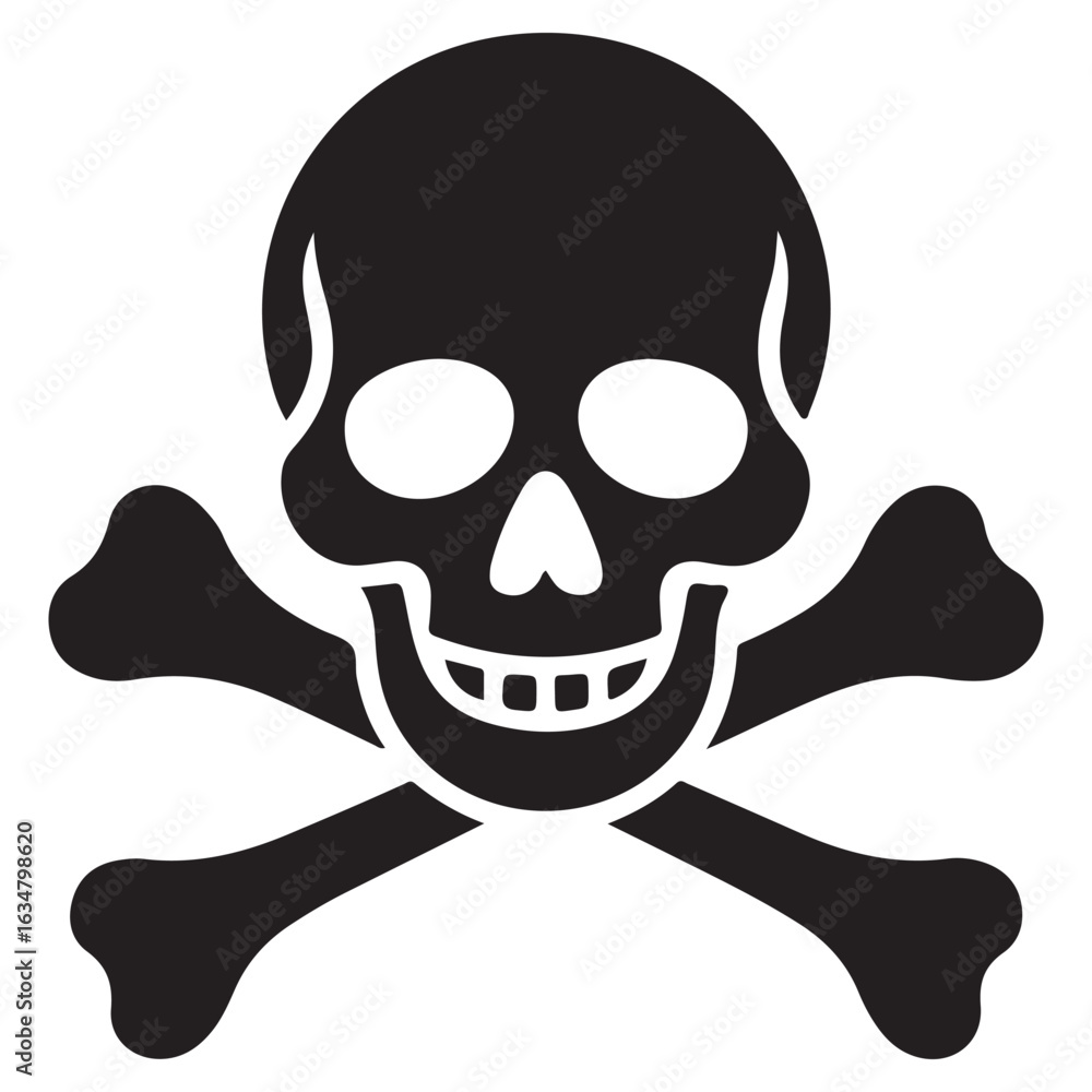 Fototapeta premium skull and crossbones VECTOR SILHOUETTES, human skull, SKULL SILHOUETTES