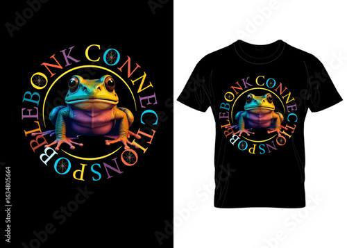 FROGE T-SHIRT DESIGN: custom vector graphic, modern, stylish frog animal wild trendy hoodies streetwear t-shirt design 