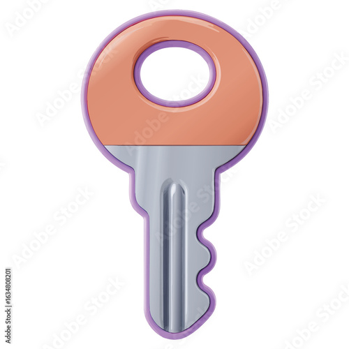 Peach and Silver Key Access and Security Concept
