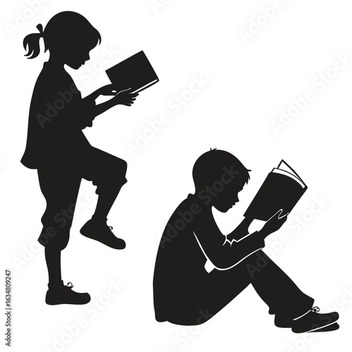 Children Reading Books