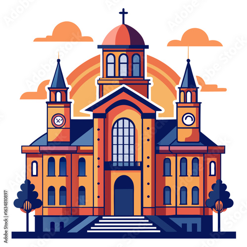 Wallpaper Mural vector illustration of a castle Torontodigital.ca