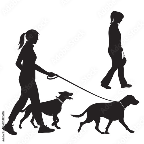 Women Walking Dogs