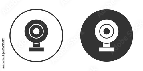 Webcam icons concept in solid versions. Flat design style.