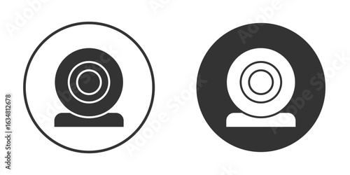 Web camera icons concept in solid versions. Flat design style.