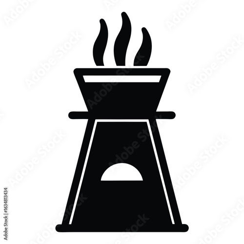 smelting furnace vector icon