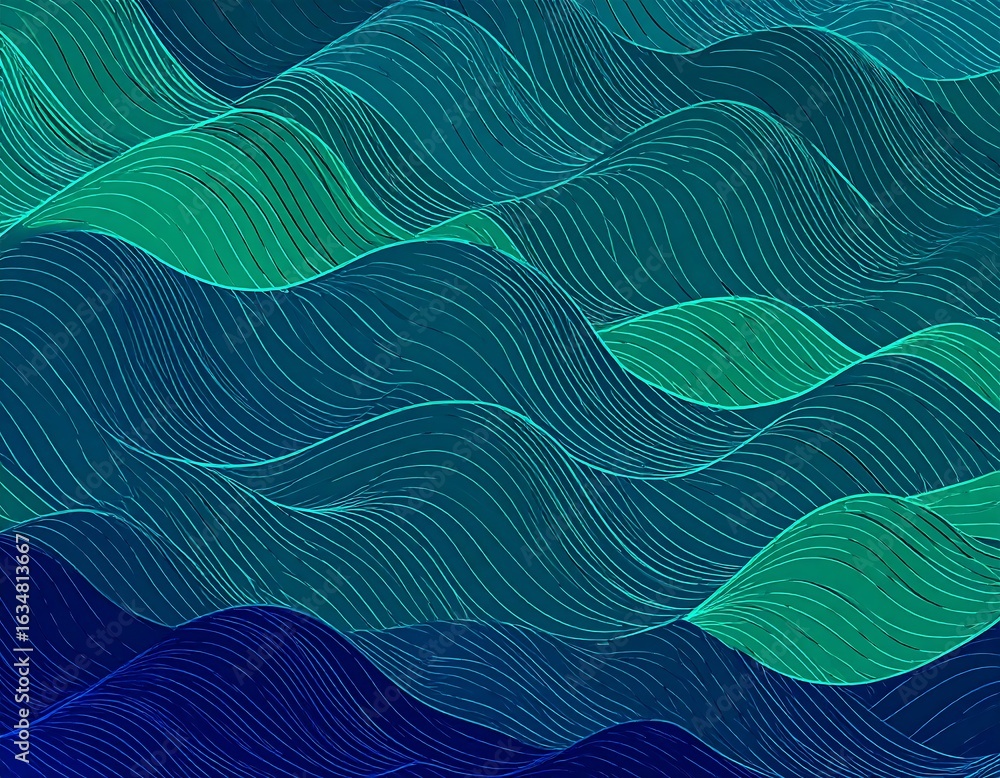 Fototapeta premium Abstract wavy lines (2)