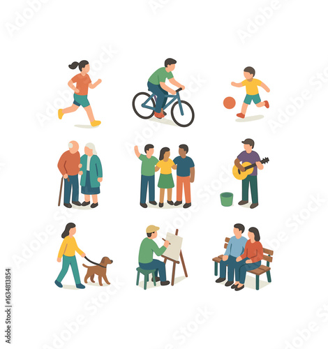 Isometric Urban Park Icons