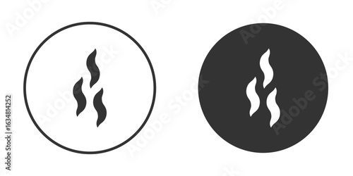 Smoke steam silhouette icons concept in solid versions. Flat design style.