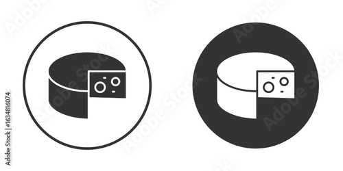 Parmesan icons concept in solid versions. Flat design style.
