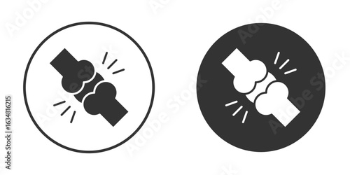 Osteoporosis icons concept in solid versions. Flat design style.
