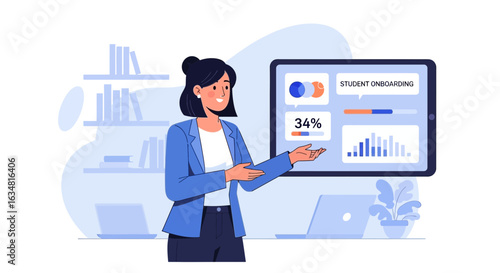 Business Presentation On Student Onboarding At University Or Educational Institute