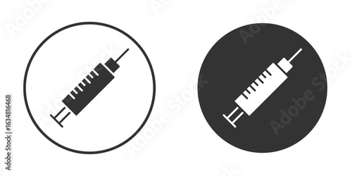 Needle icons concept in solid versions. Flat design style.