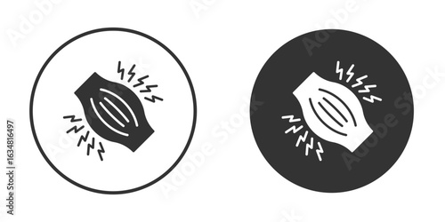 Myalgia icons concept in solid versions. Flat design style.