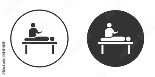 Massage icons concept in solid versions. Flat design style.