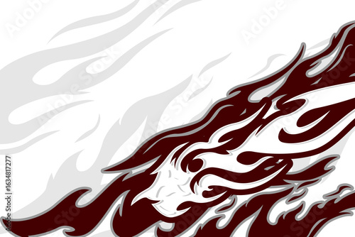 fire background decal and wrap sport car Jersey premium vektor