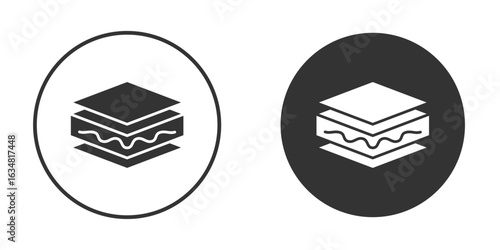 Insulation icons concept in solid versions. Flat design style.