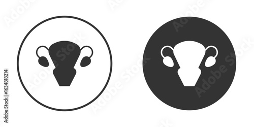 Gynecology icons concept in solid versions. Flat design style.
