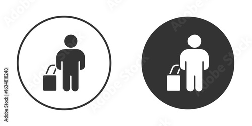 Guest icons concept in solid versions. Flat design style.