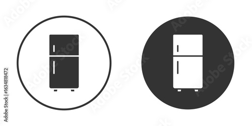 Fridge icons concept in solid versions. Flat design style.