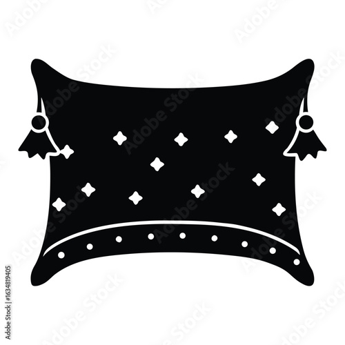 festive throw pillow vector icon