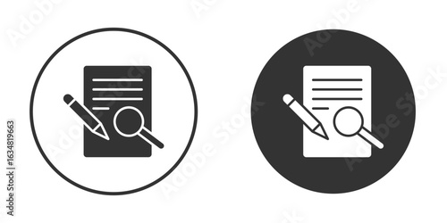 Defining icons concept in solid versions. Flat design style.