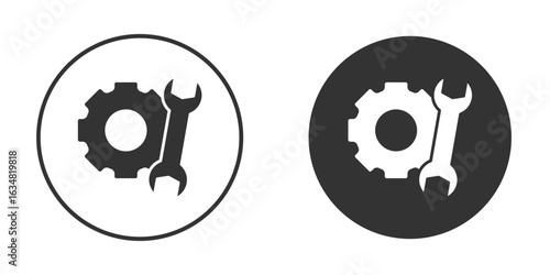 Customized icons concept in solid versions. Flat design style.