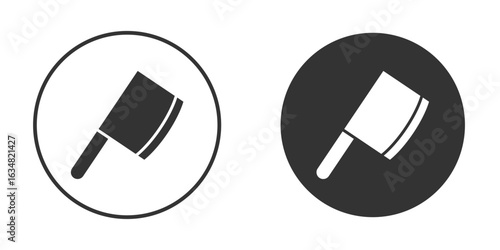 Butcher knife icons concept in solid versions. Flat design style.