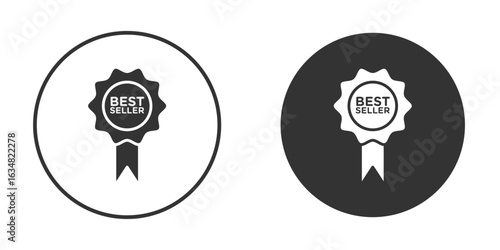 Best seller icons concept in solid versions. Flat design style.